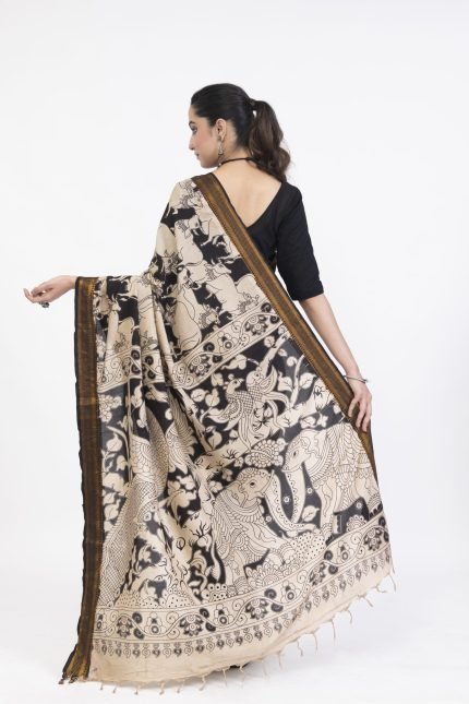‼️ BLACK KALAMKARI SAREE ‼️